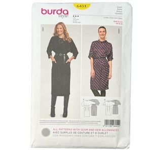 Burda Sewing Pattern 6451 Women's Dresses Sz 8 -18